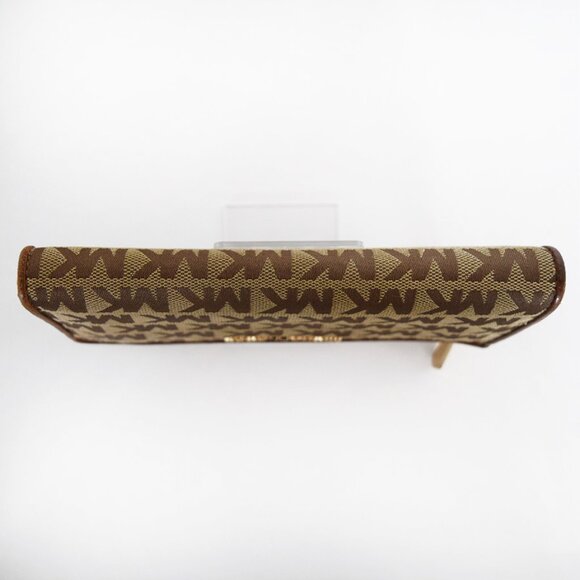 Michael Kors Beige Jet Set Travel Signature Canvas and Leather Three Quarter-Zip - Picture 15 of 15